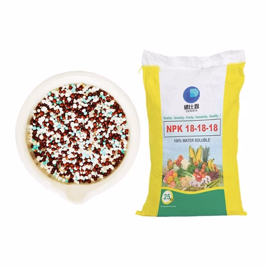 Agricultural Grade NPK 17-17-17 Compound Fertilizer Blue Color Granule Manufacturer in China