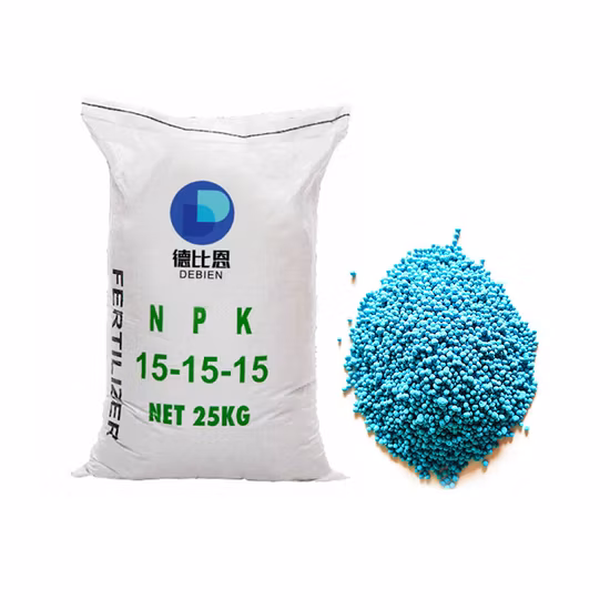 Agricultural Grade NPK 17-17-17 Compound Fertilizer Blue Color Granule Manufacturer in China